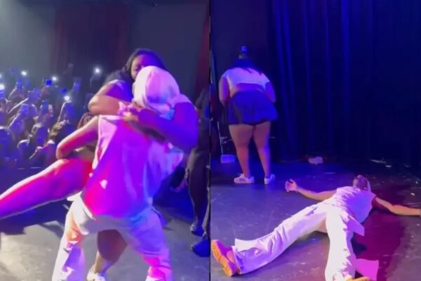 Moment Young Jonn Attempted To Lift A Plus-size Woman At A Show (Video)