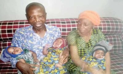 Retired teacher cries for help as wife welcomes triplets after 24 years