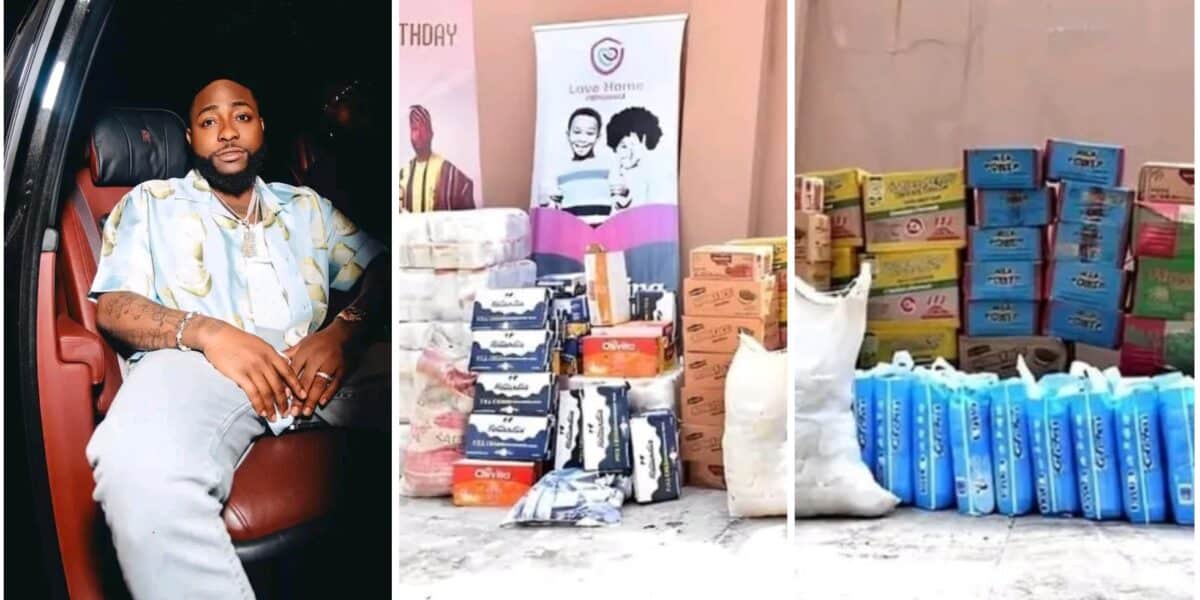 Davido’s fans donate food items to orphanage home in honor of singer’s birthday