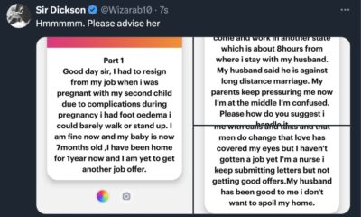 Married woman under pressure from mother to disobey husband over job hunt