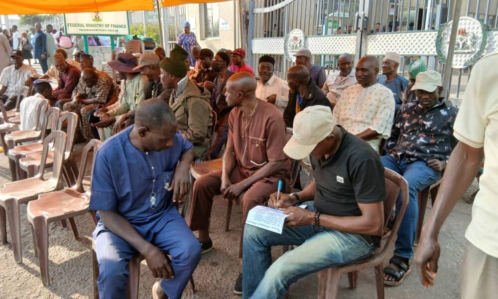 Retired military personnel protest unpaid entitlements in Abuja